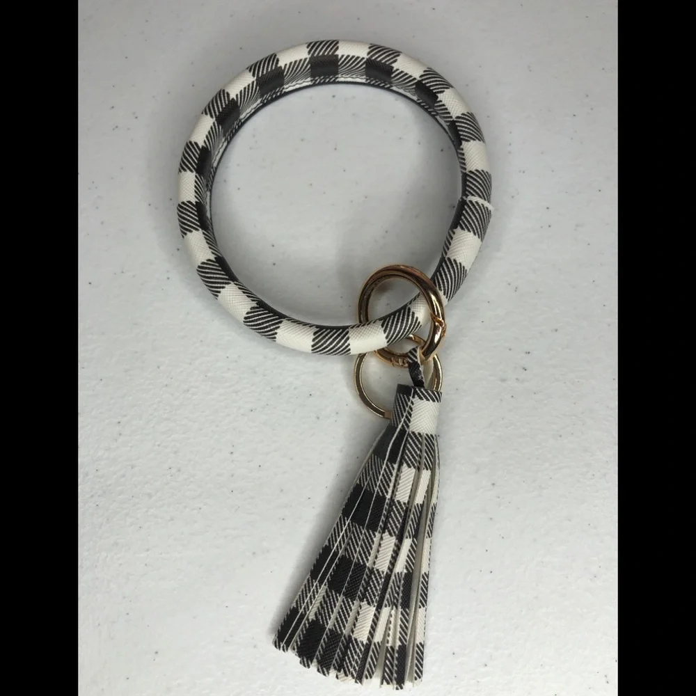 Brand New-Buffalo Check Keychain